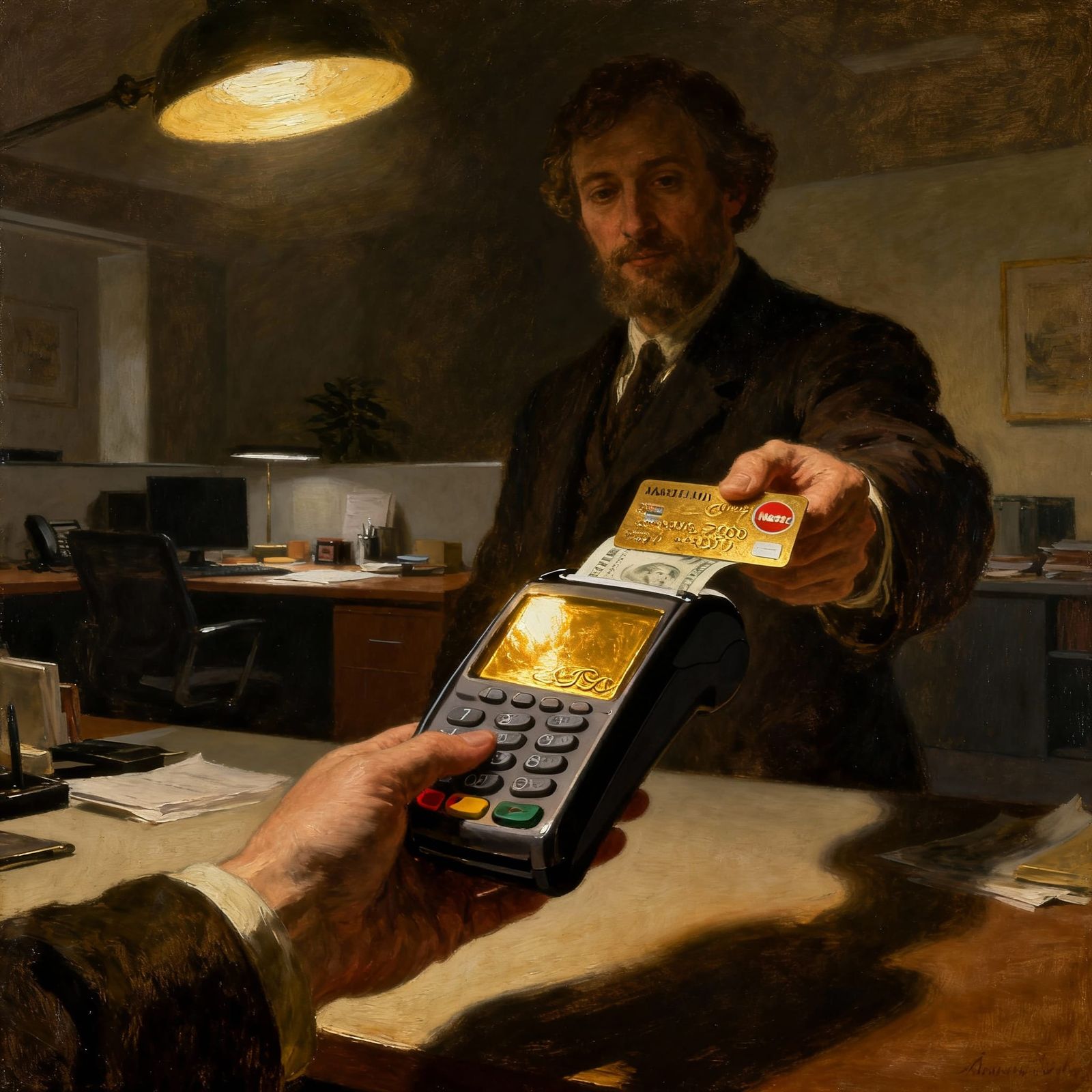 Man Receives Salary via POS with MasterCard