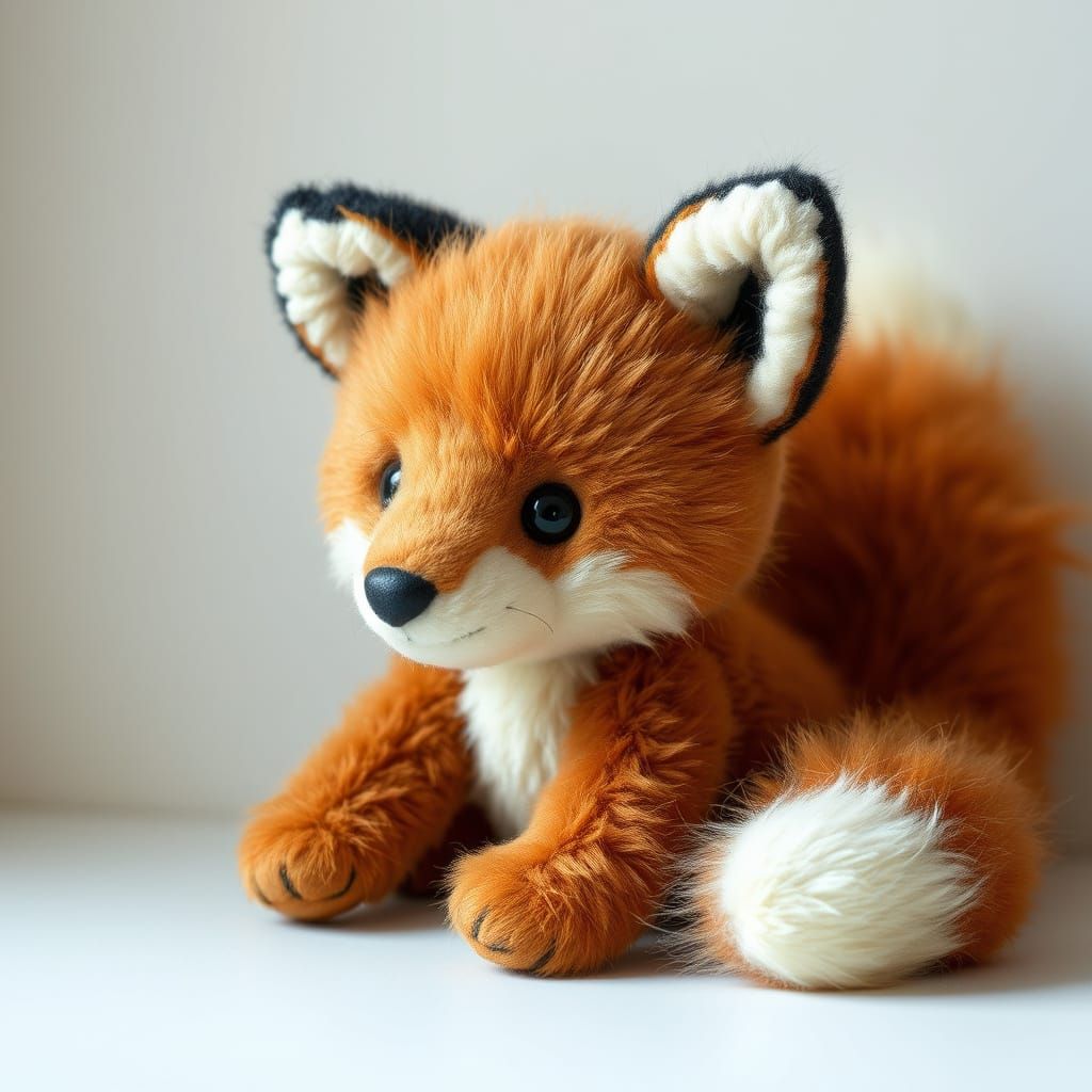 Whimsical Fox Plush in Classic Style