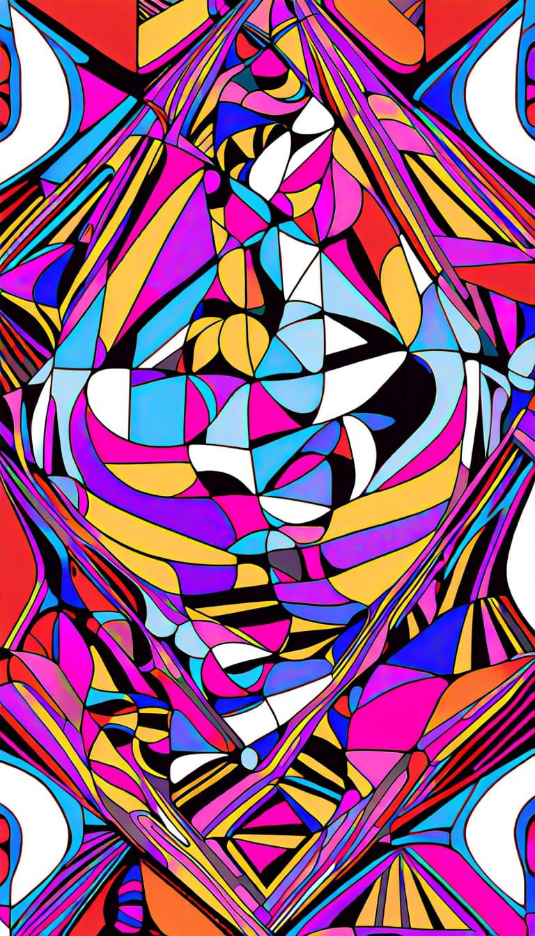 Optical Art Geometry in M.C. Escher Style