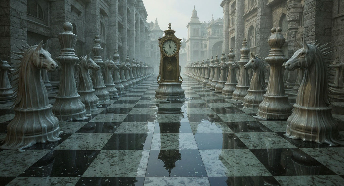 Surreal Chess Game Through the Looking Glass