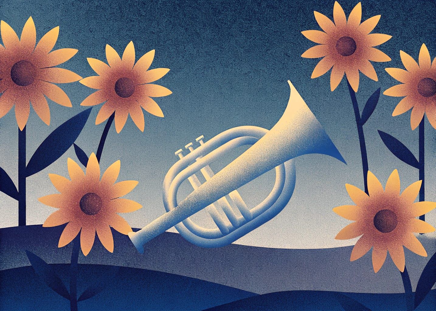 Minimalist Graphic Design Cardboard Euphonium