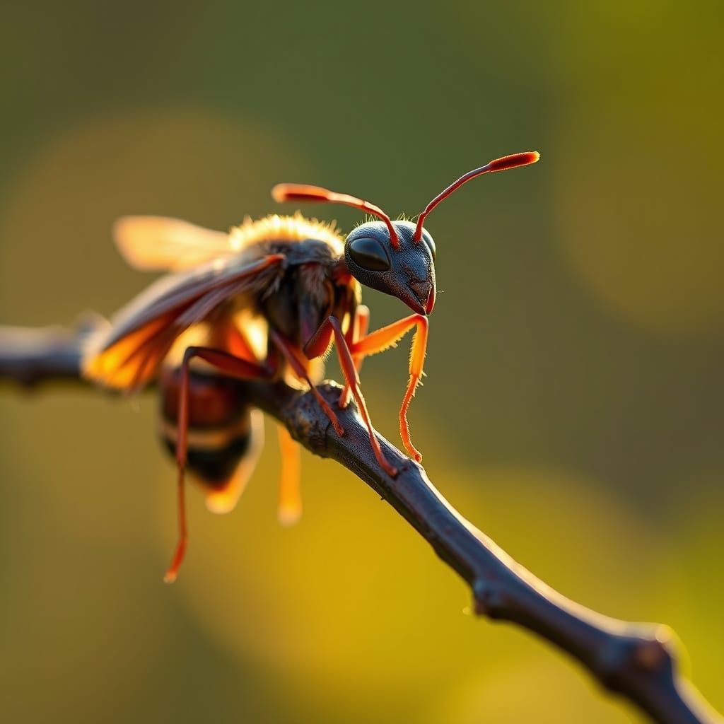 Ant in Feathered Regalia: Wildlife Photography