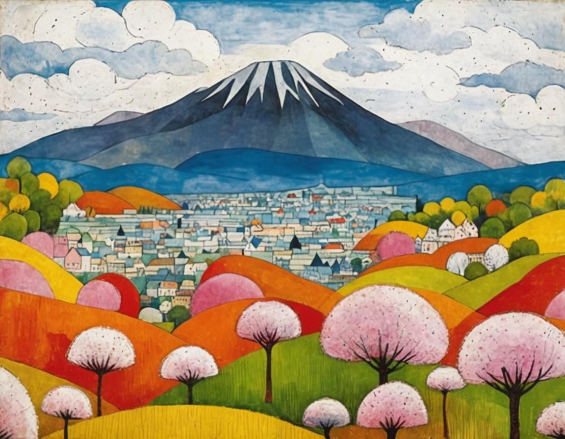 Abstract Landscape Inspired by Paul Klee