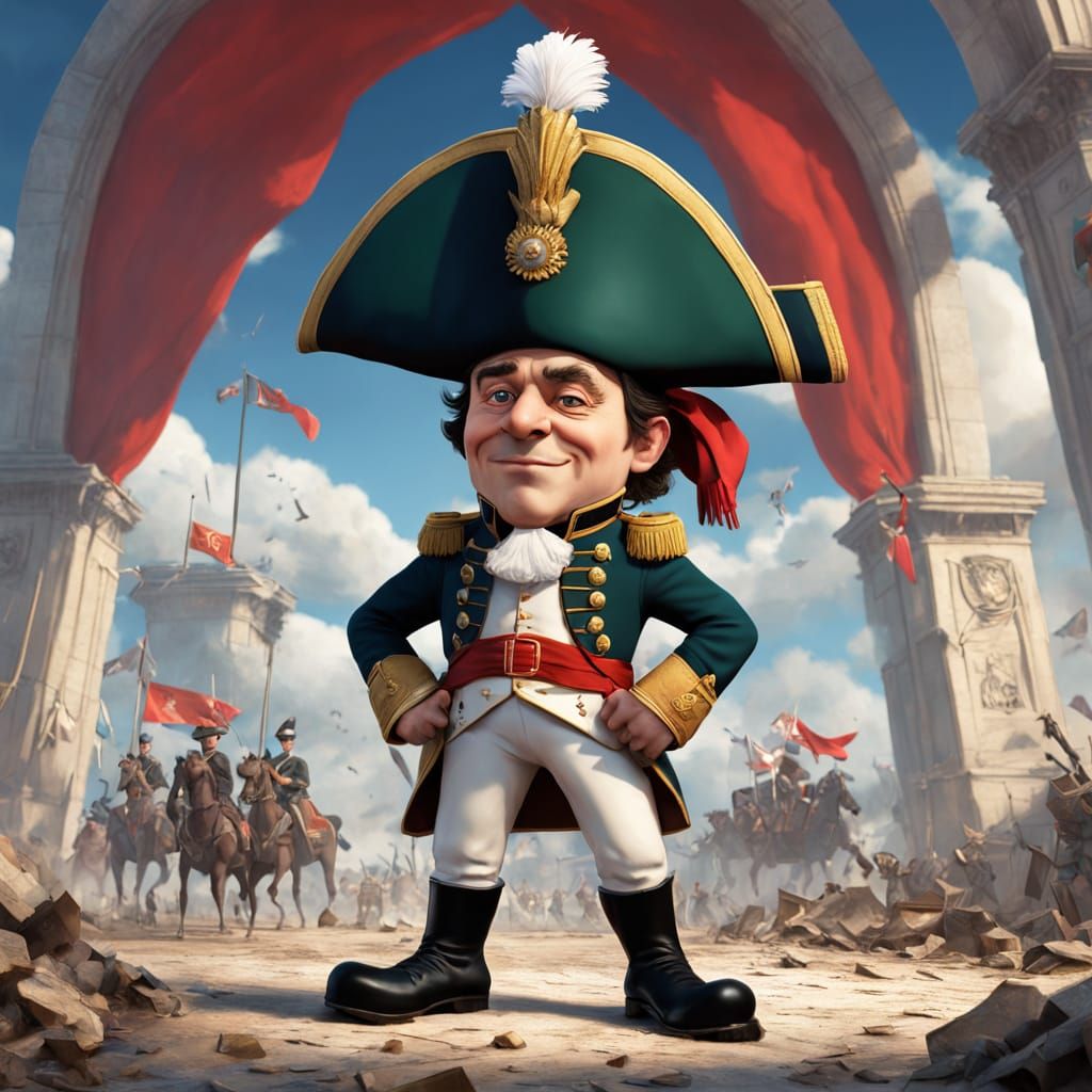 Humorous Caricature Of Napoleon Bonaparte