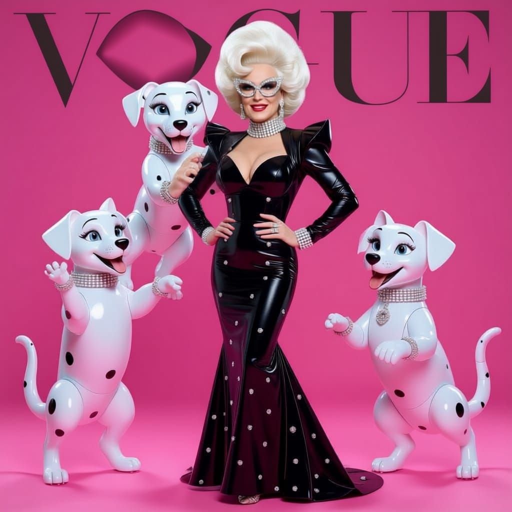 Glen Close as Cruella with Diamond Cat-Eye Spectacles