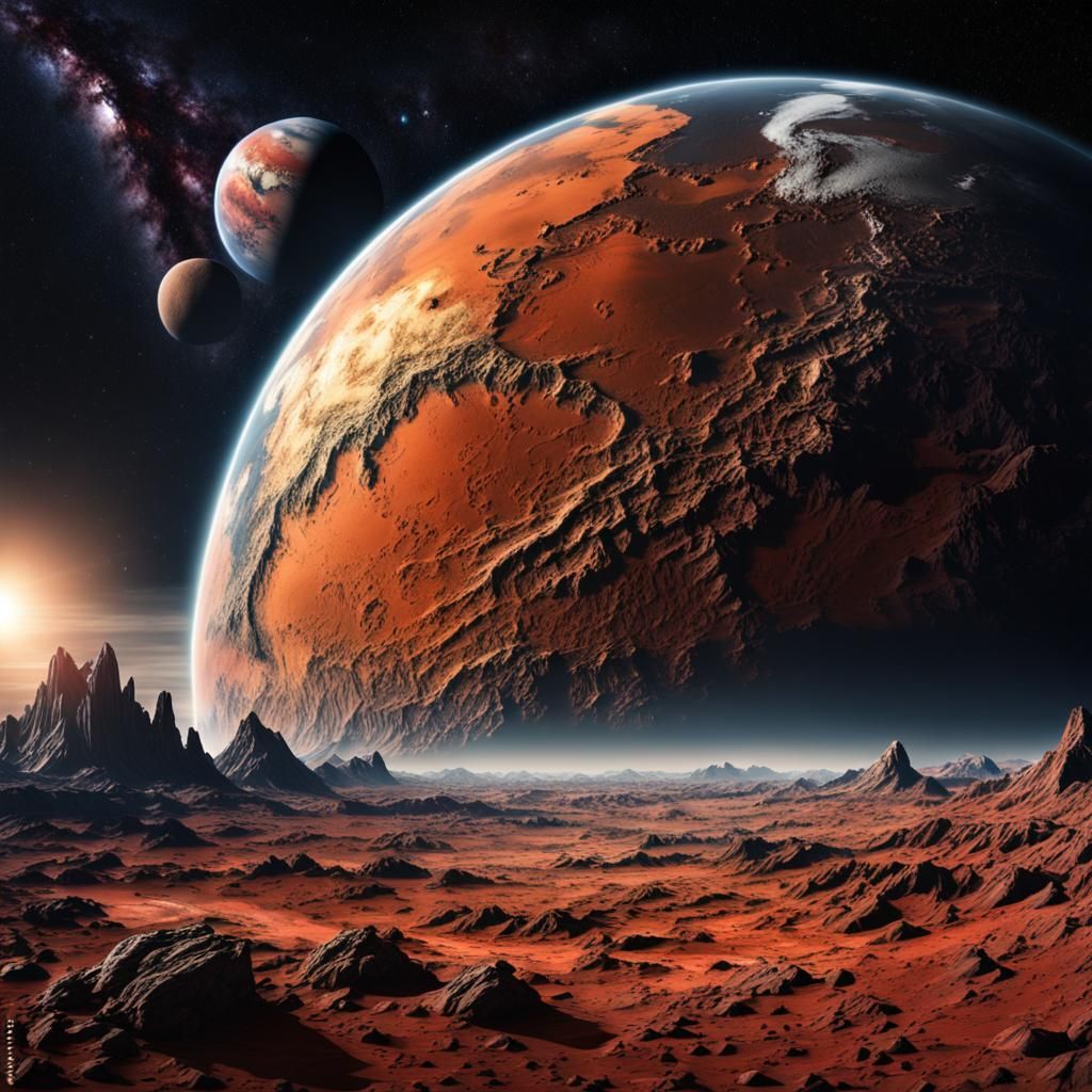 Hyperrealistic Mars Planet in Cinematic Style