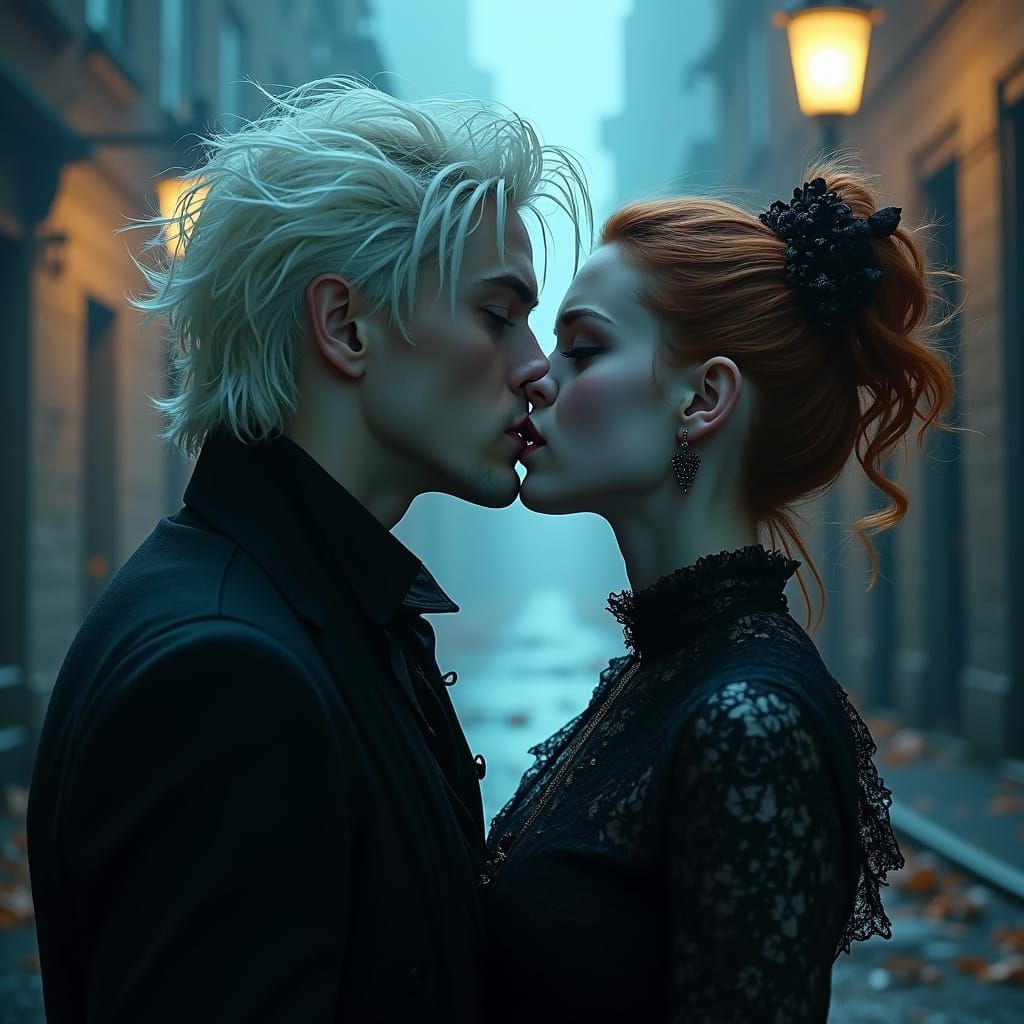 Gothic Romance Street Art in Burton Style