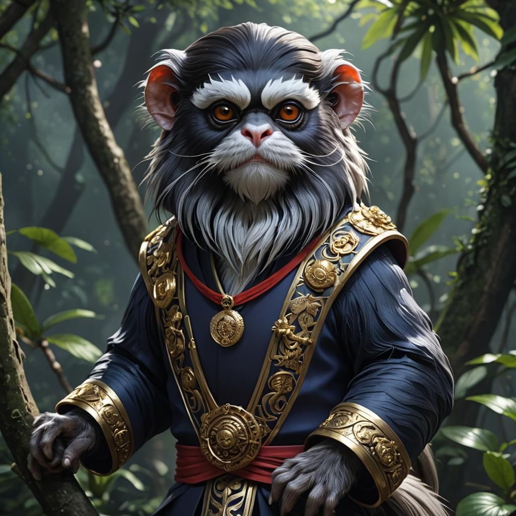Detailed 3D Anime Emperor Tamarin Art
