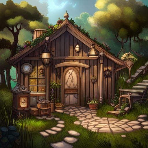 Fairycore Furry Character Design in Cottagecore Style