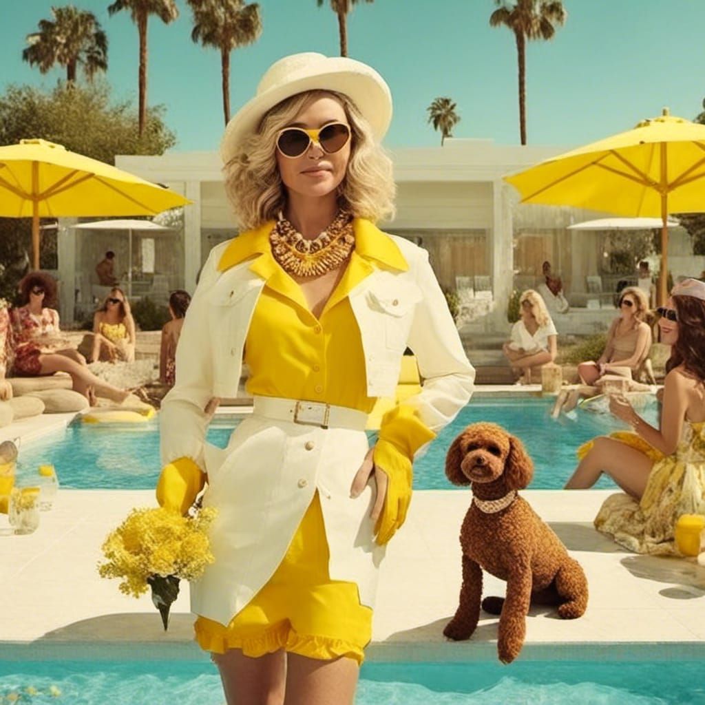 1970s Fashion Shoot at Palm Springs Pool Party