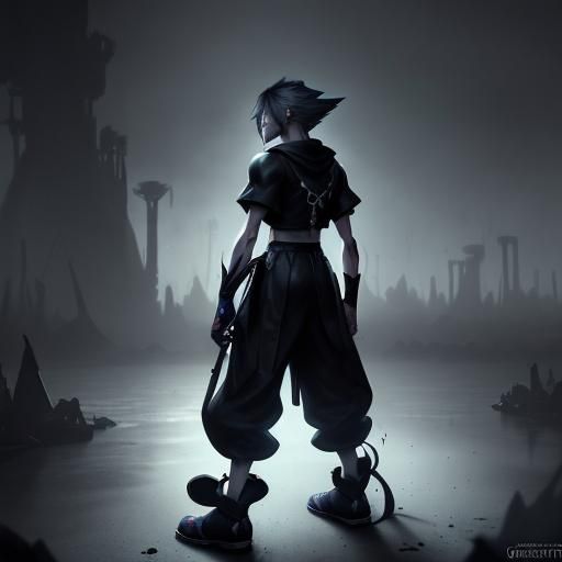 Sinister Kingdom Hearts in Fantasy Art Style