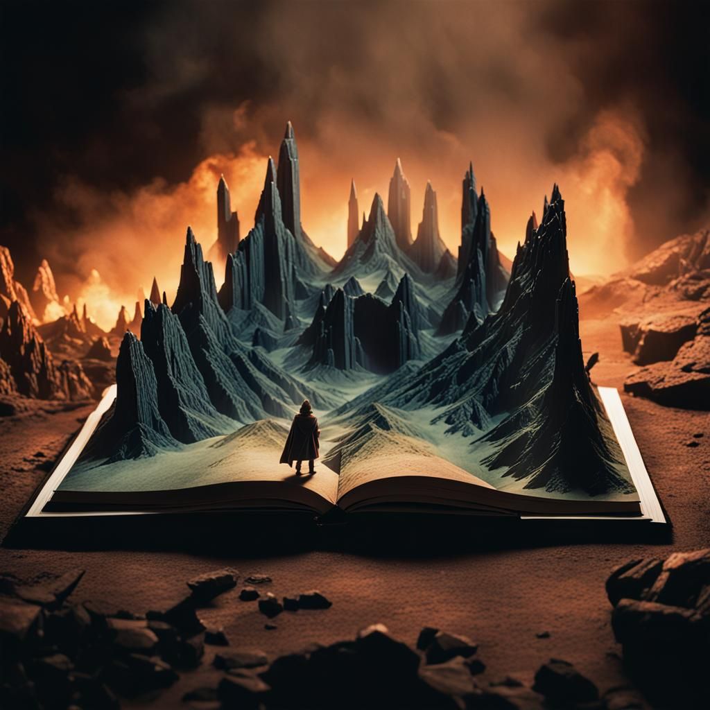 Mordor Popup Book: Lord of the Rings Cinematic Scene