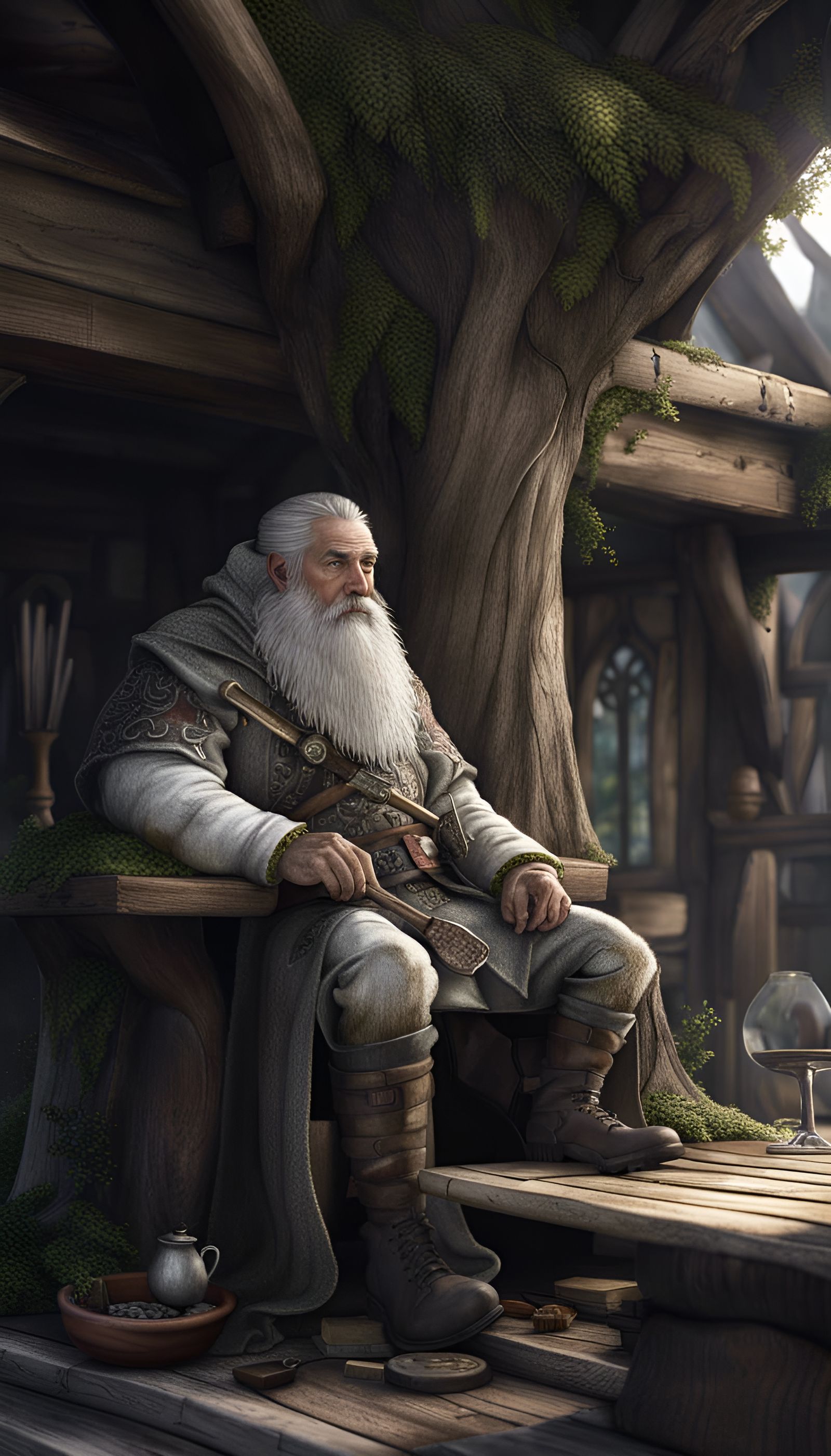 Retired Dwarvish Cleric's Visit