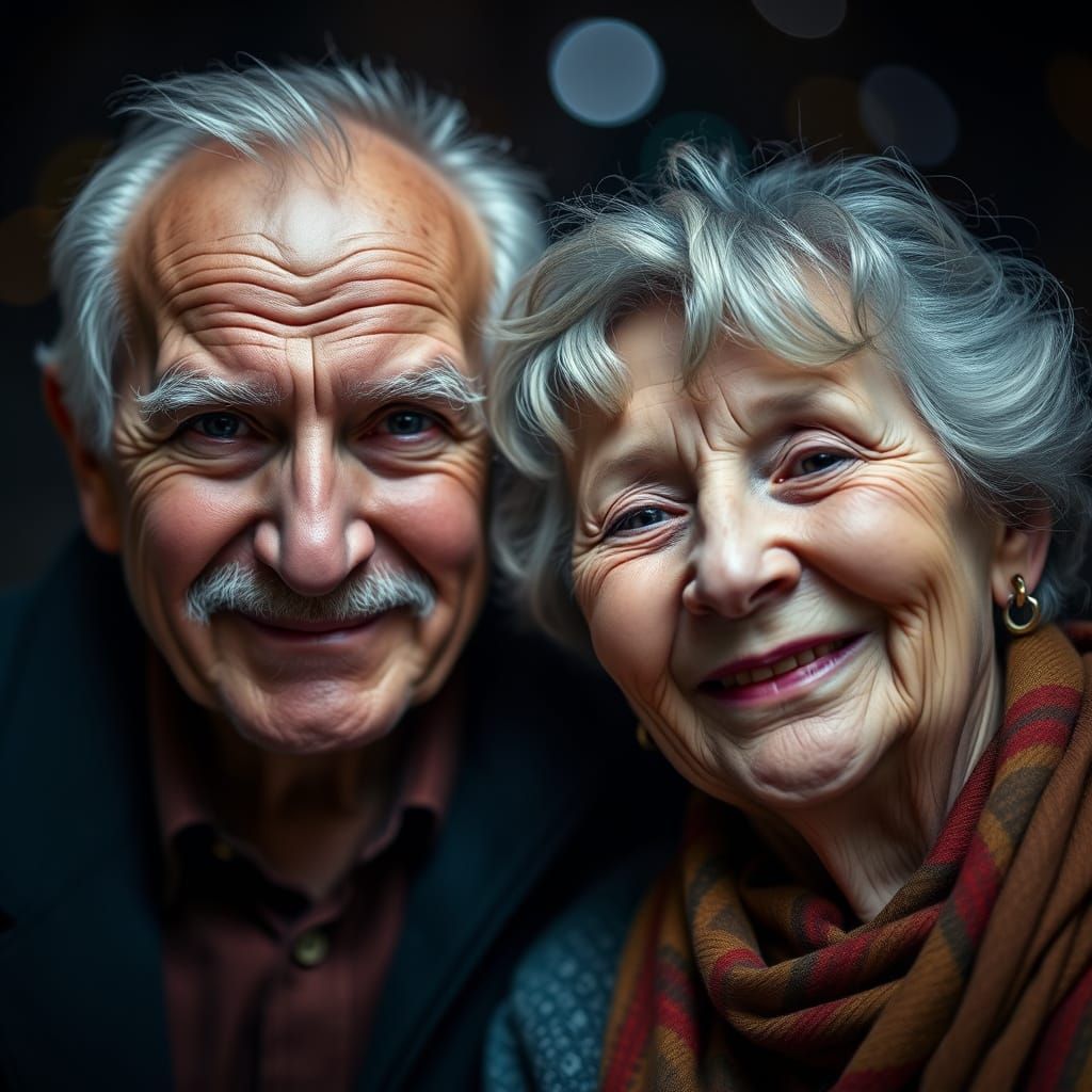 Warm Portrait of a Gentle Couple