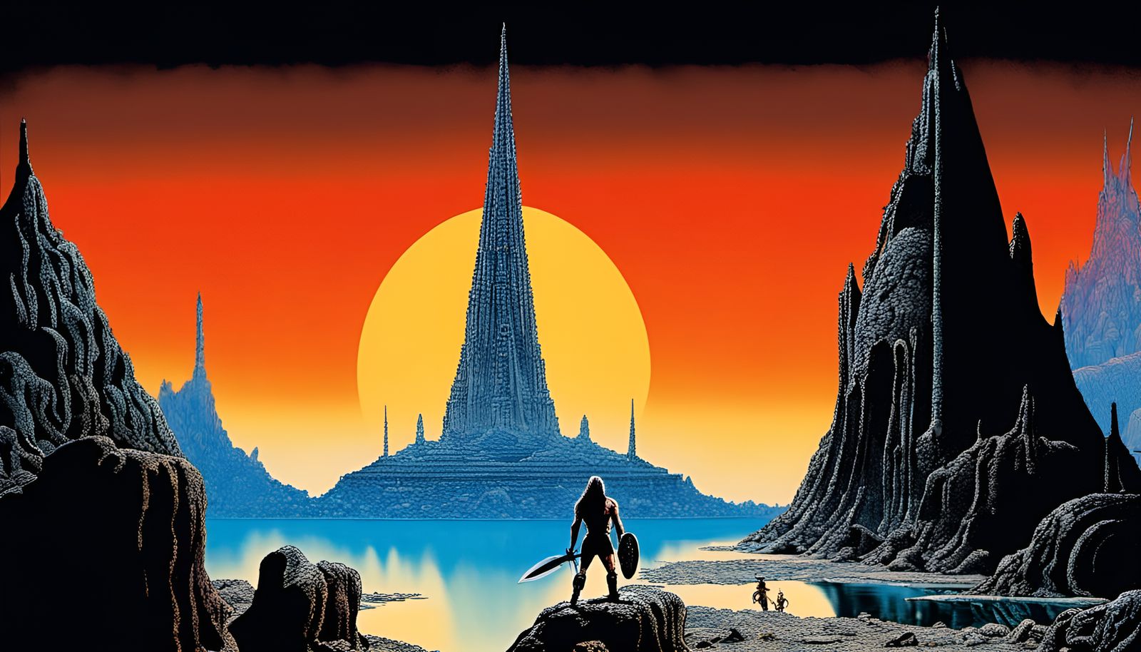 Conan the Barbarian in Biomechanical Art Style