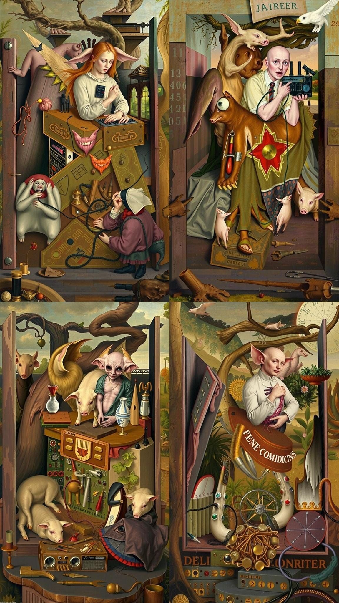 Discordian Still Life in Biomechanical Art Style