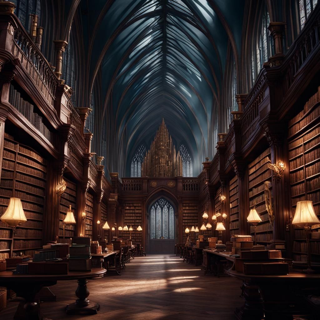 Harry Potter in the Library's Restricted Section