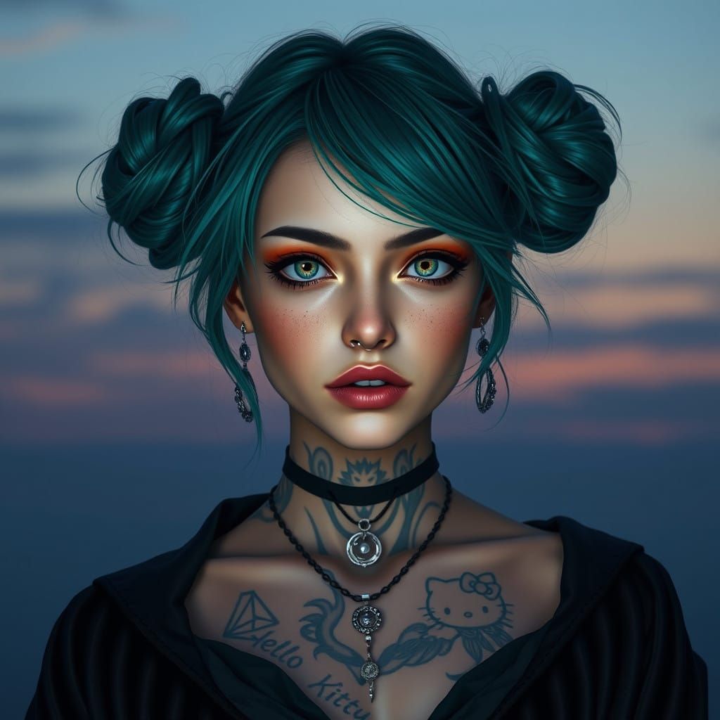 Fantasy Concept Art of Enigmatic European Girl