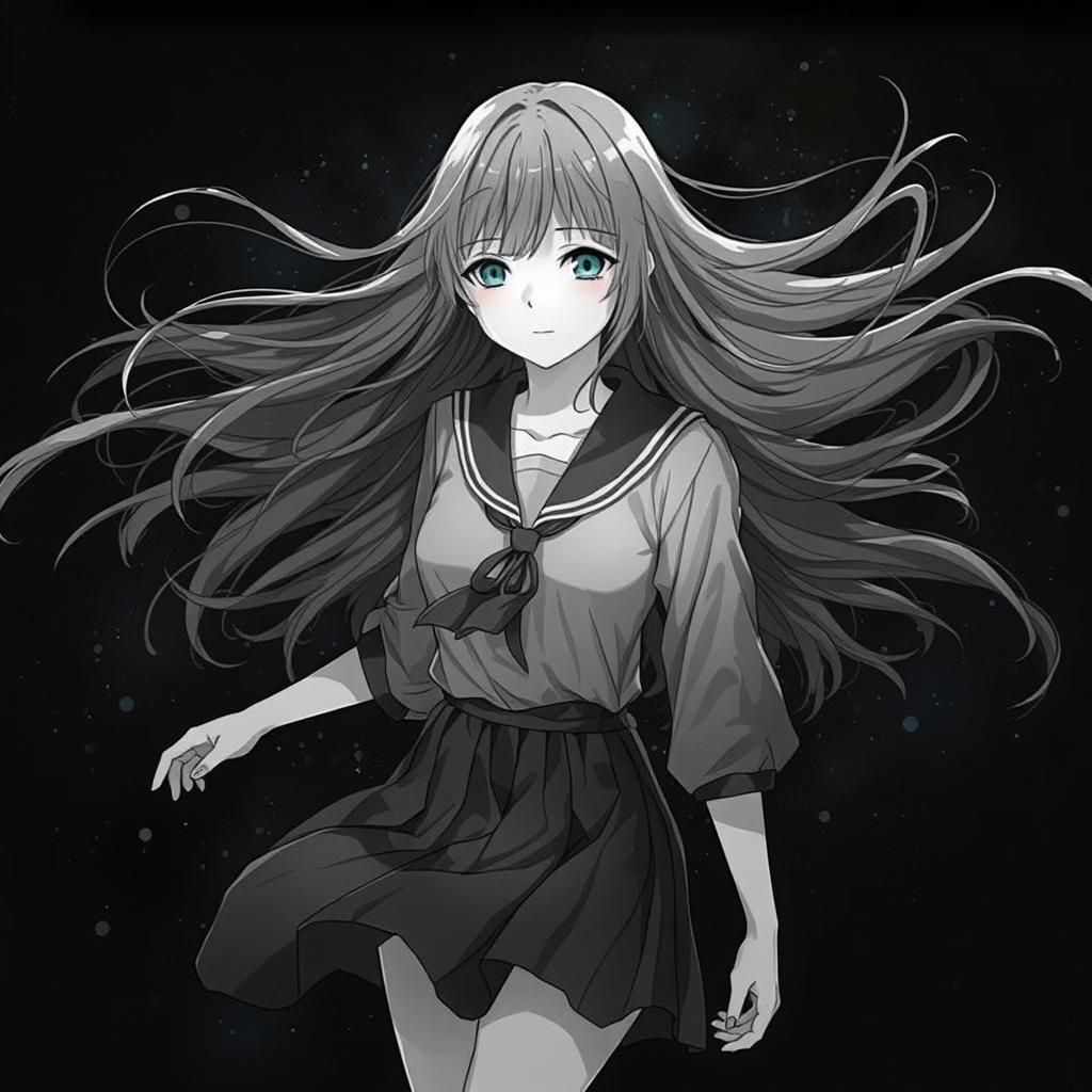 Anime Girl in Underwater Scene with Dreamy Aesthetics