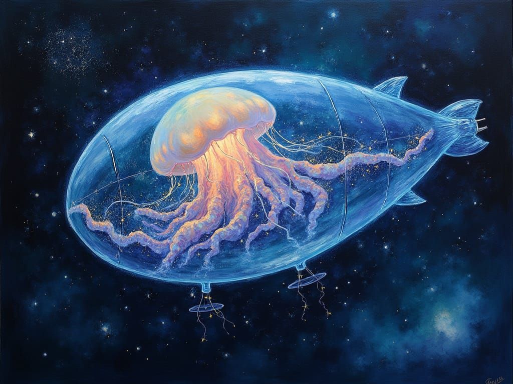 Ethereal Celestial Jellyfish Zeppelin