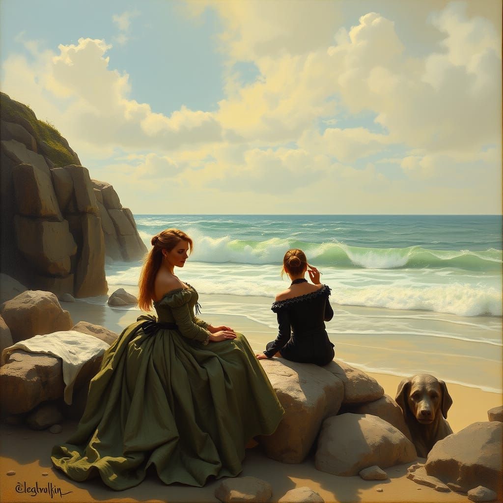 Classical Portrait Painters at Work in a Modern Studio