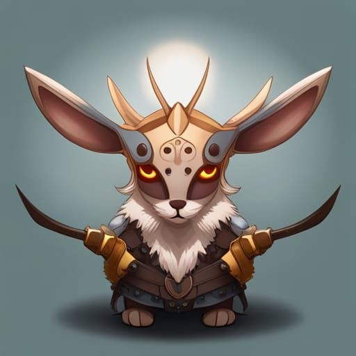 Viking Rabbit Portrait in 8k Resolution