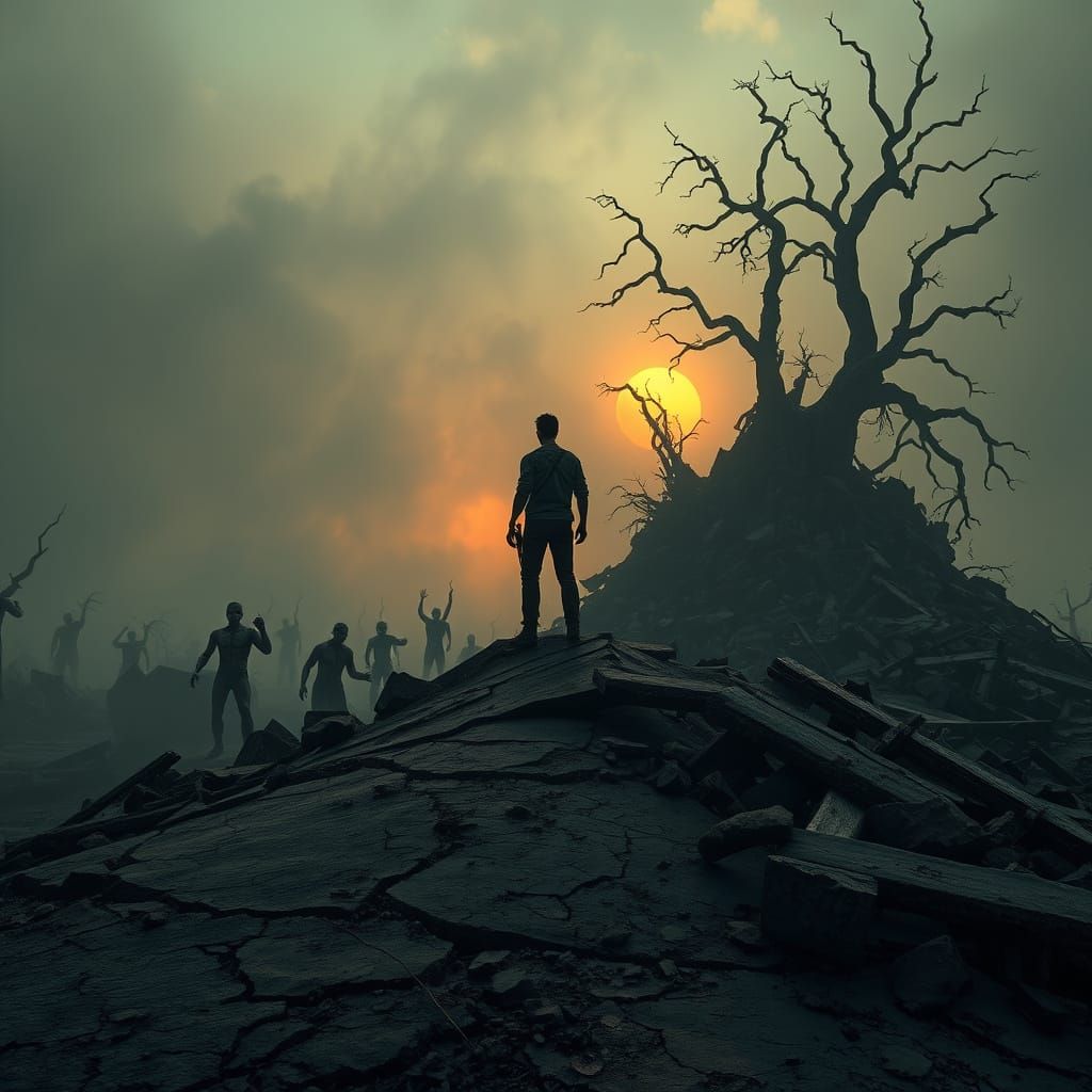 Post-Apocalyptic Wasteland in Cyberpunk Style