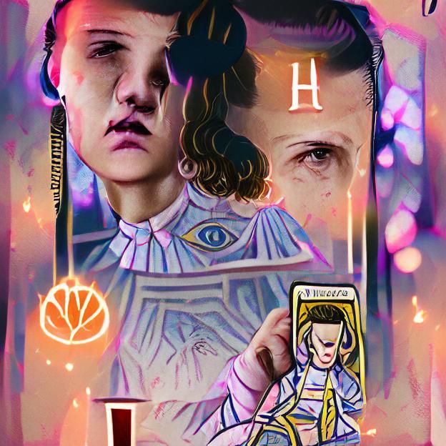 High Priestess Tarot Card with Psychic Woman