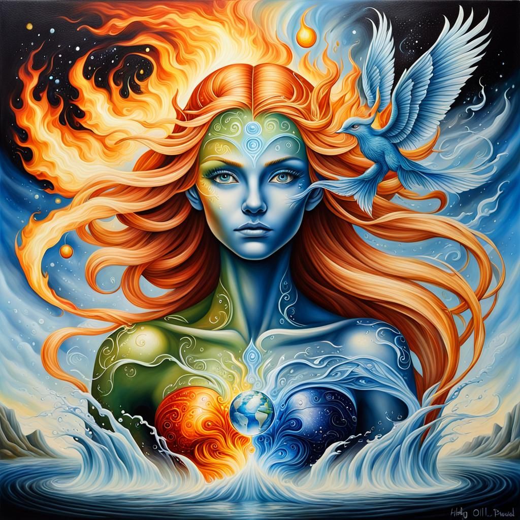 Elemental Fairy: Earth, Water, Air, and Fire