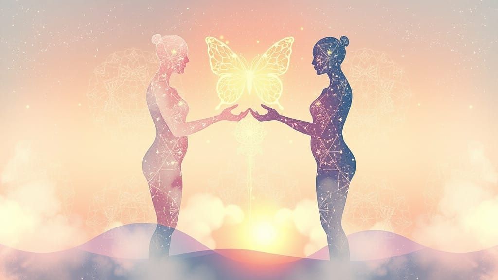 Transcendent Celestial Dance in Golden Light