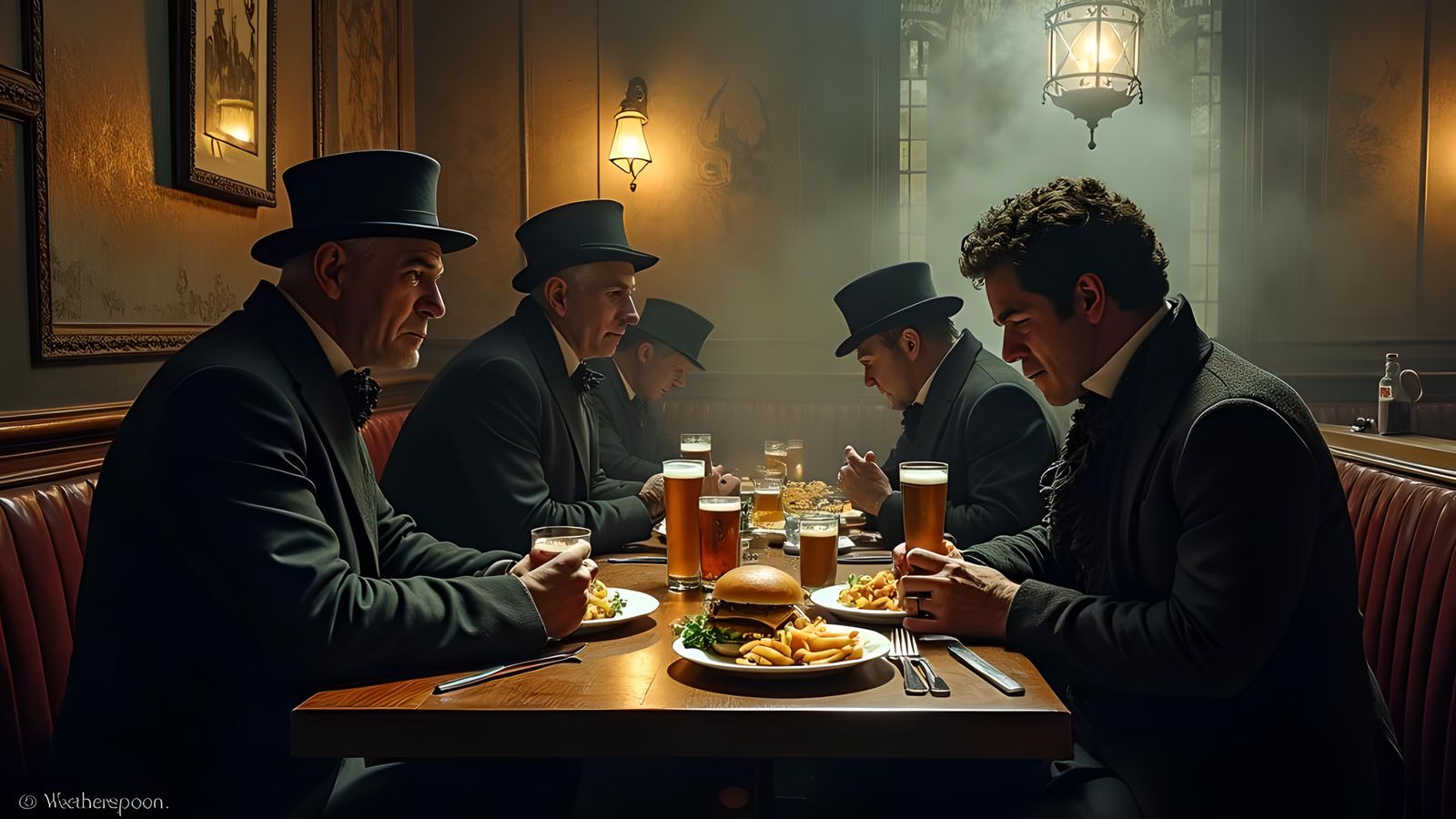 Wetherspoon Pub Horror in Gustave Doré Style