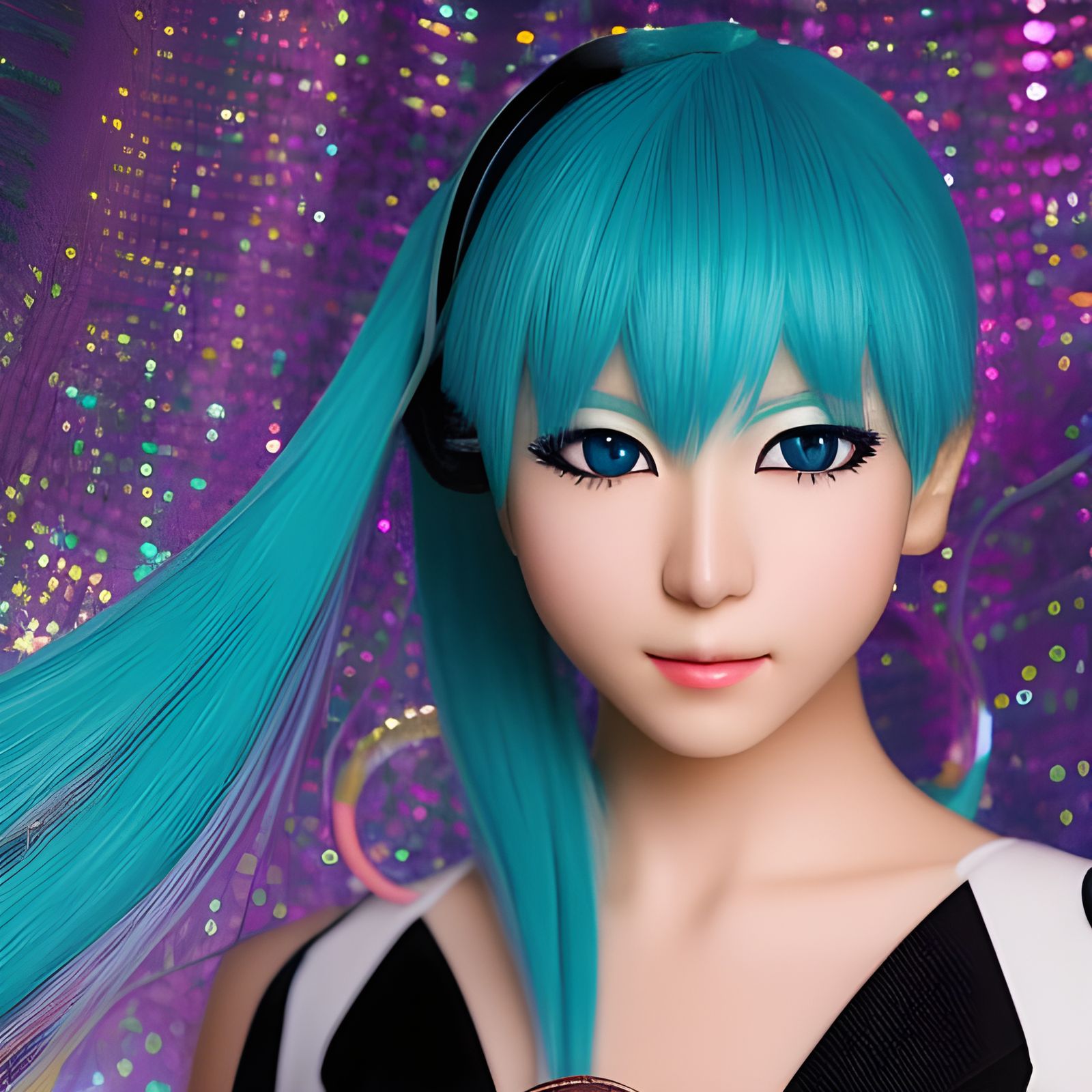 Hatsune Miku Close-Up Professional Portrait
