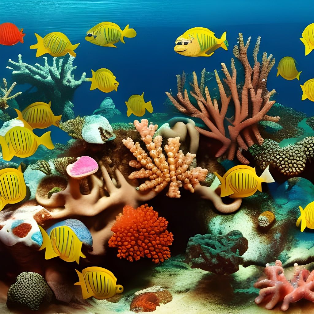 Sunken Treasure Chest Amidst Coral Reef