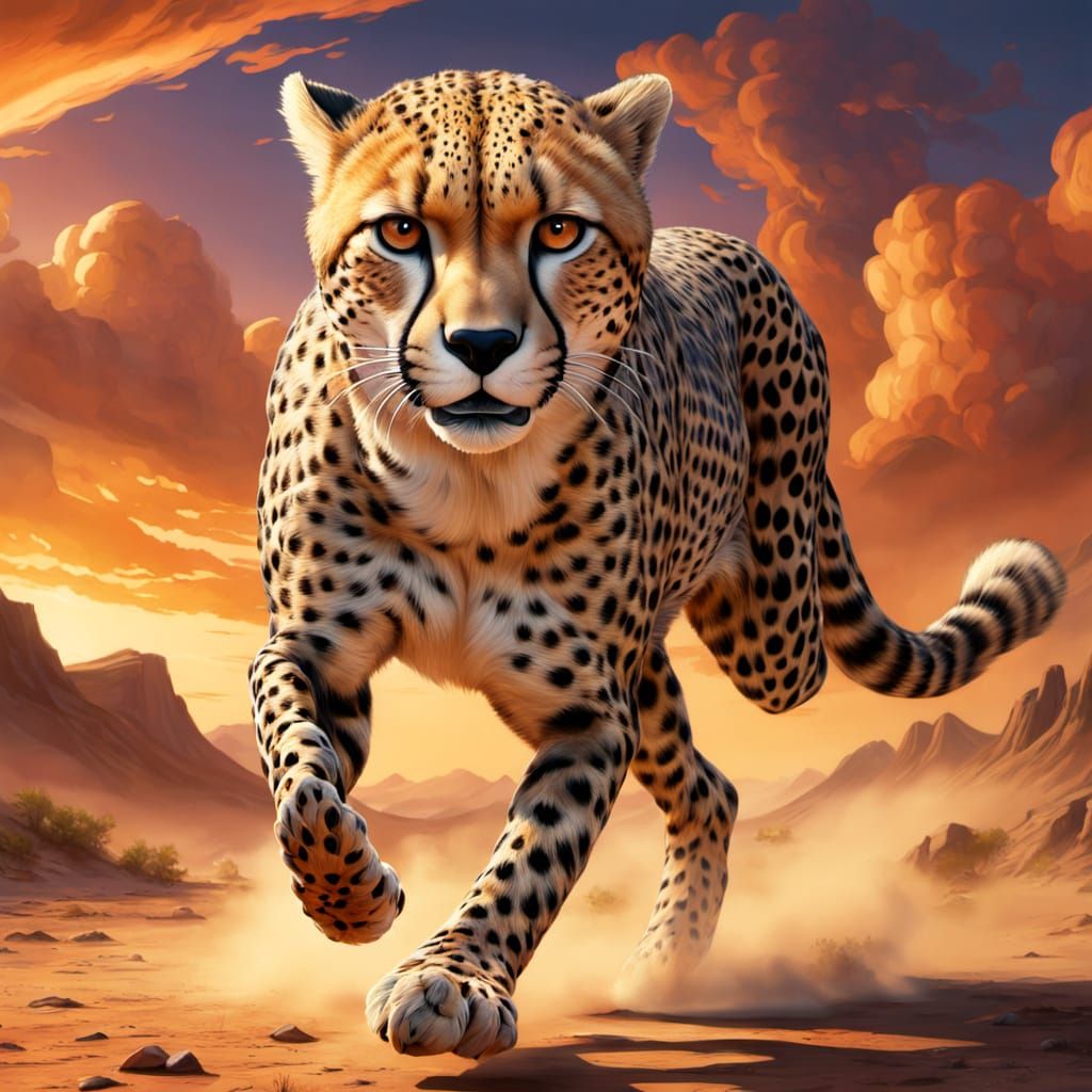 Cheetah Versus Kangaroo: Wimbledon Finals Concept Art