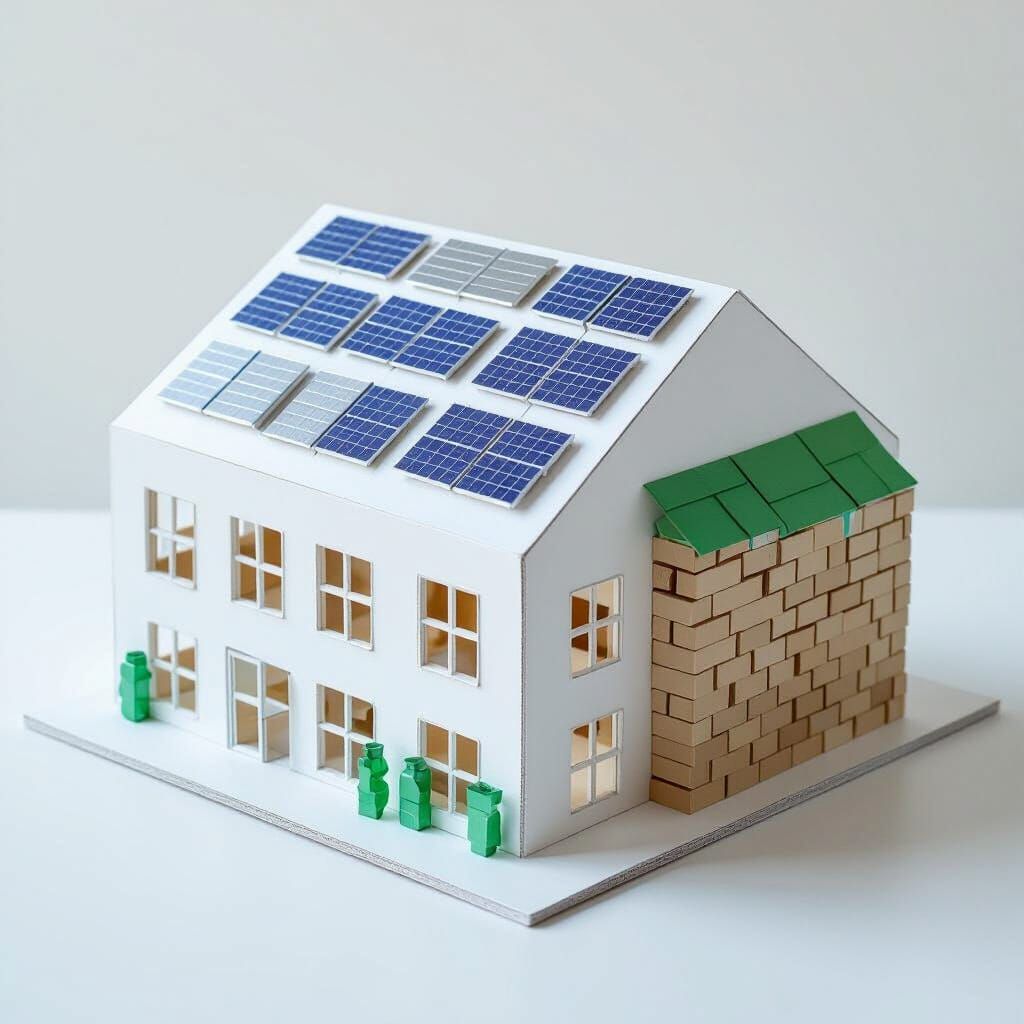 Minimalist 3D Eco-Building Model for School Project