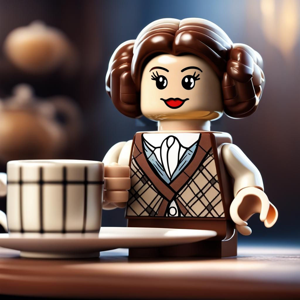 Princess Leia Minifigure with Hot Chocolate
