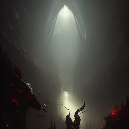 Light Versus Darkness: A Hyperdetailed Concept Art