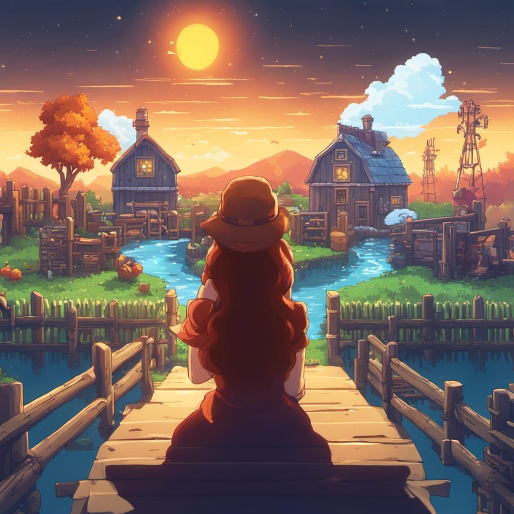 Pixel Art Stardew Valley Farm in 8K