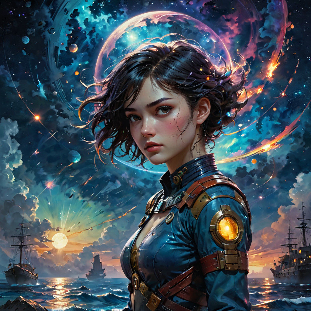 Vibrant Cyberpunk Dreamscape at Night