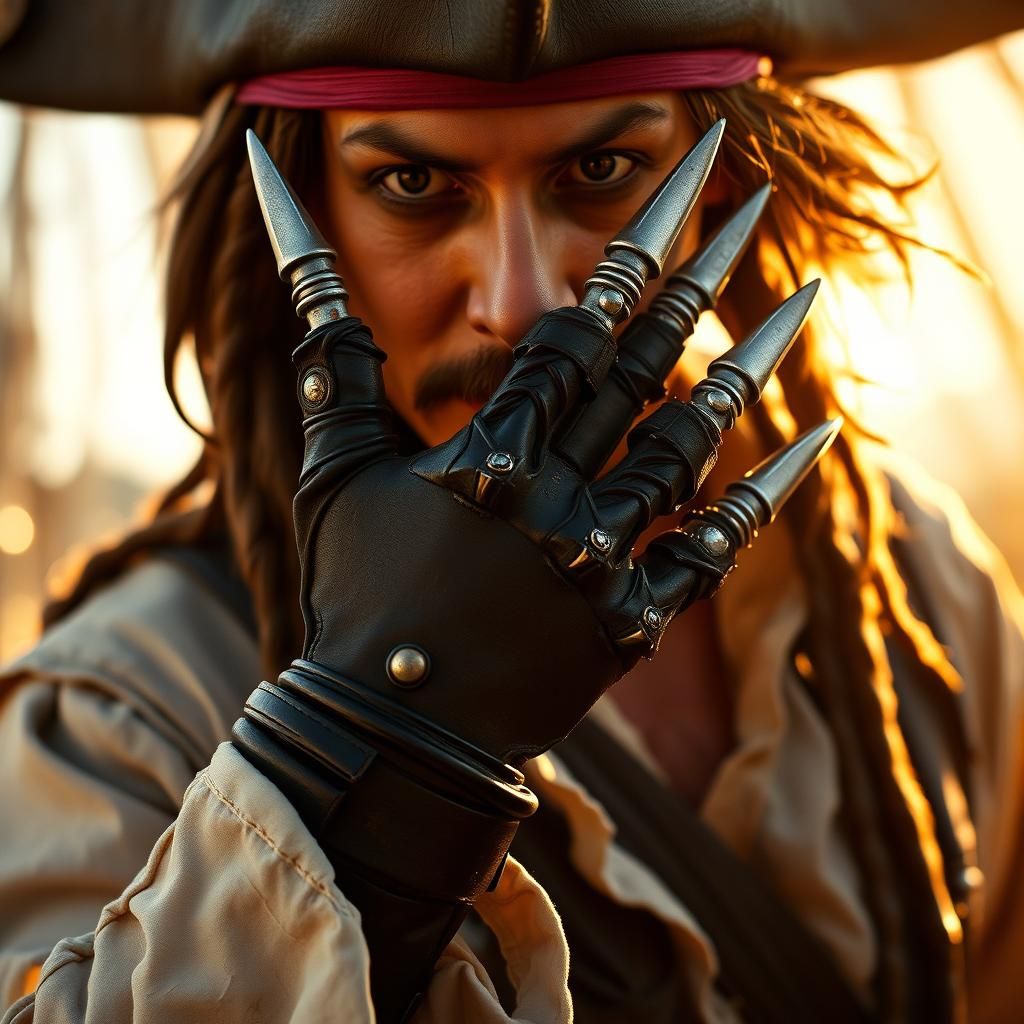 Edward Scissorhands as Captain Jack Sparrow