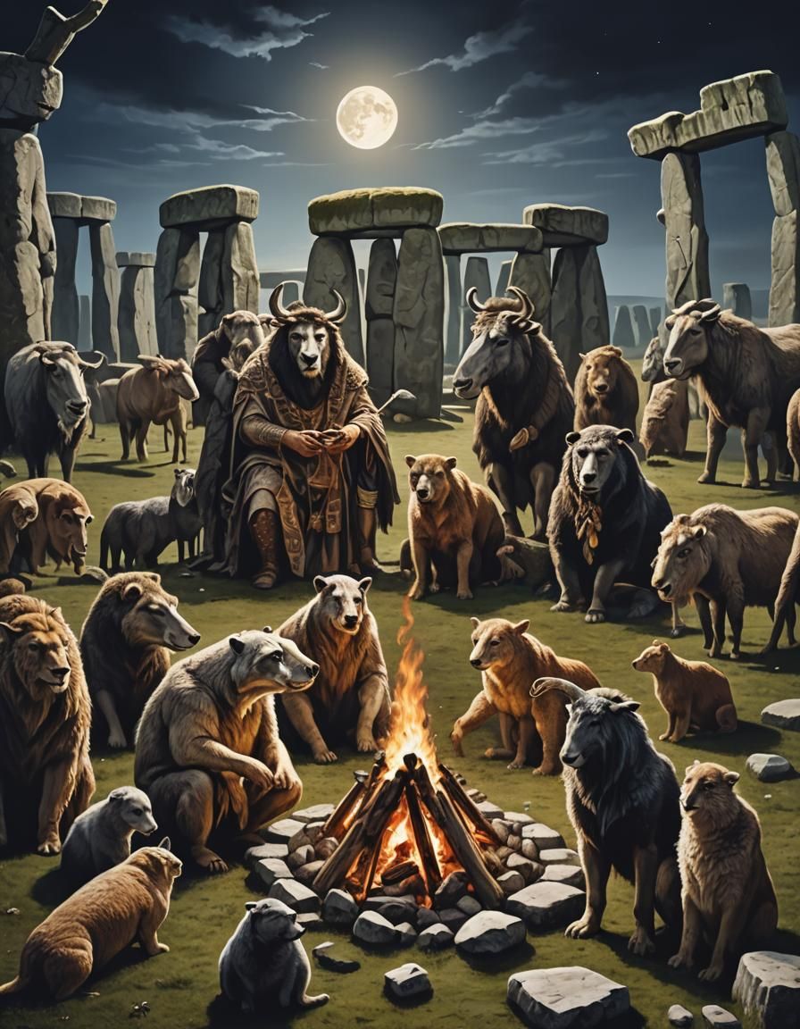 Magical Neolithic Ceremony at Stonehenge