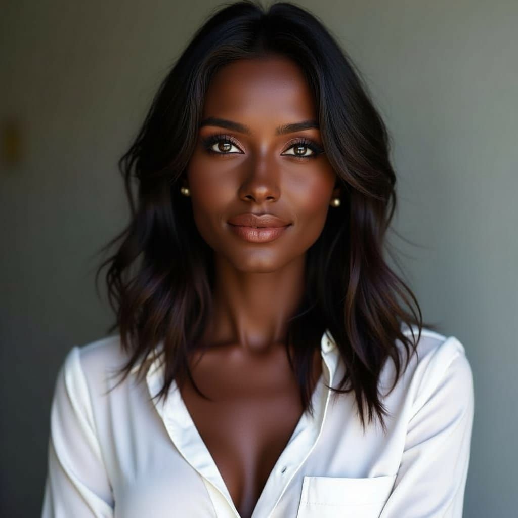 Captivating Portrait of Mixed Heritage Woman