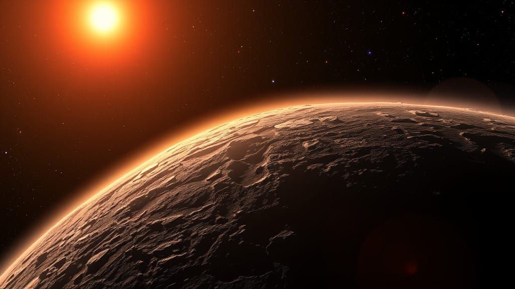 Dramatic Volcanic Planet in Intense Solar Radiation