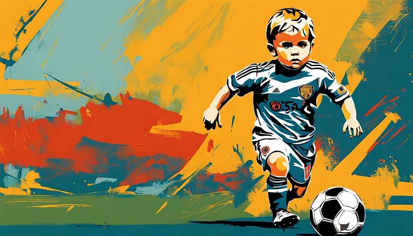 Abstract Art of Boy's Football Club