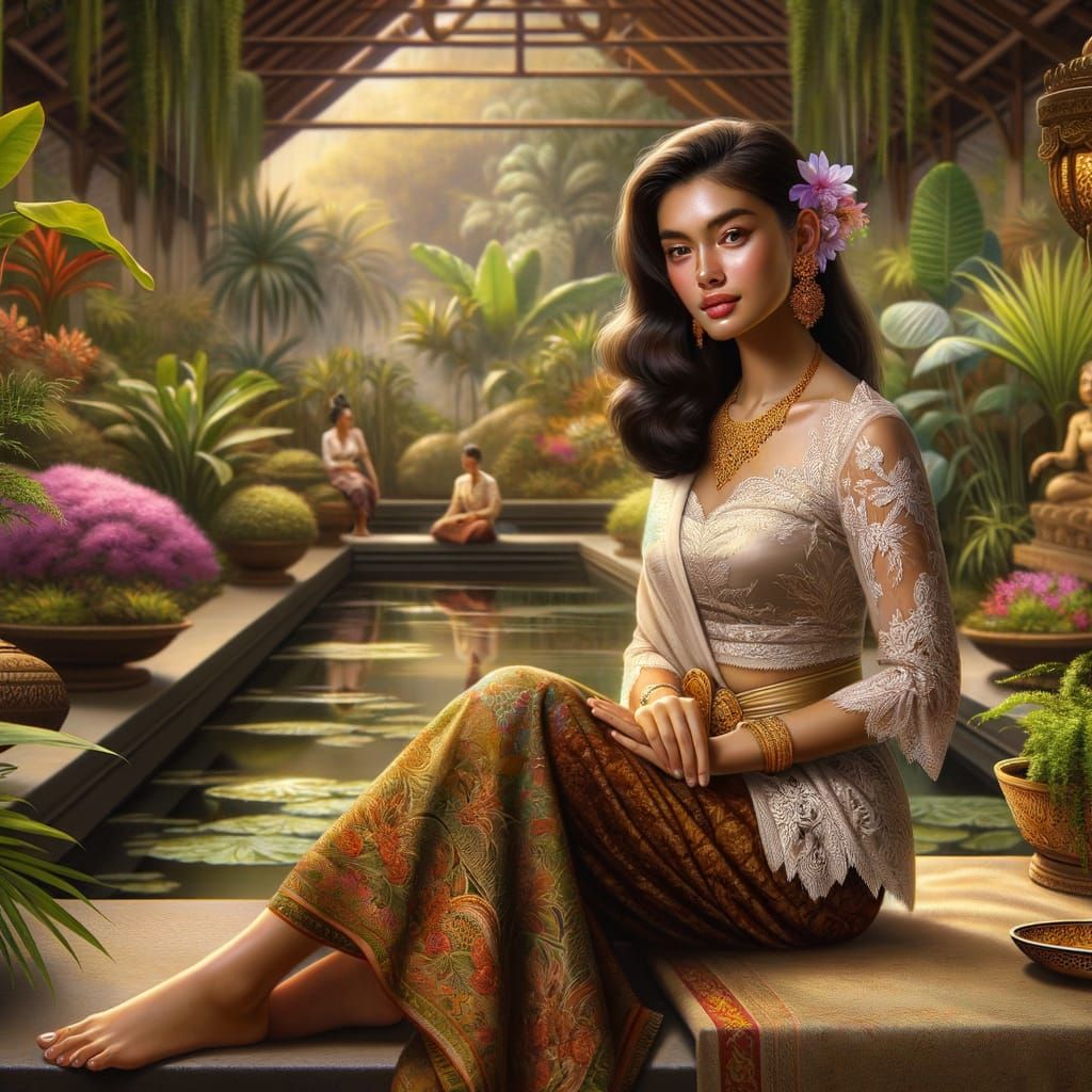 Portrait of a beautiful young beautiful Balinese woman