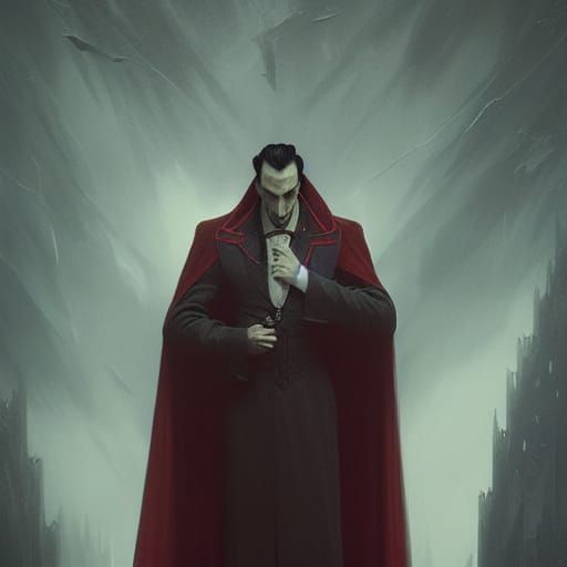 Hyperdetailed Dracula Portrait in Dark Fantasy Style