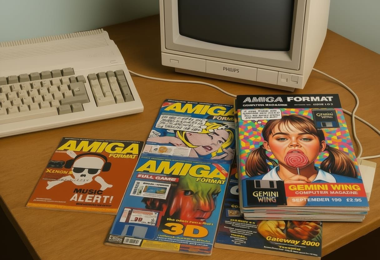 Amiga Format Magazine Collection with Amiga 500 Computer