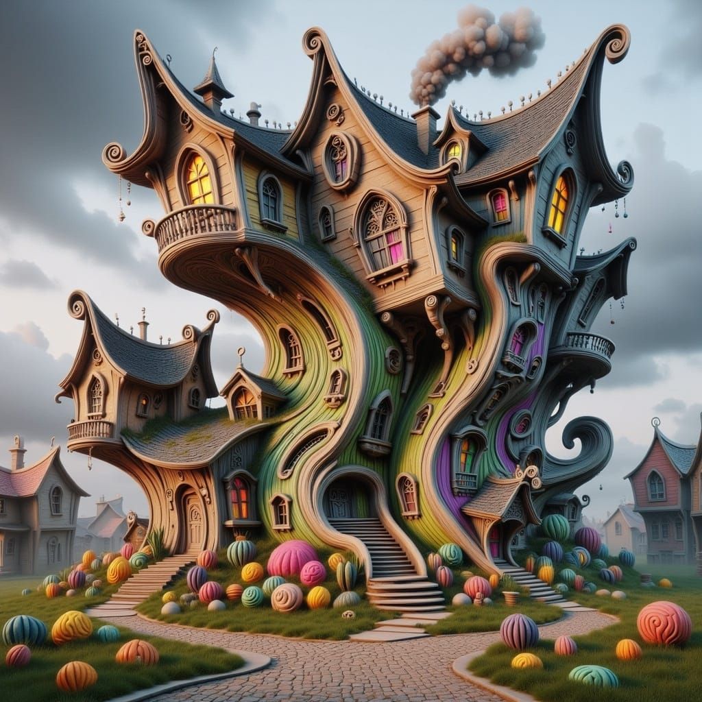 Charming Snail House in Wonky Style