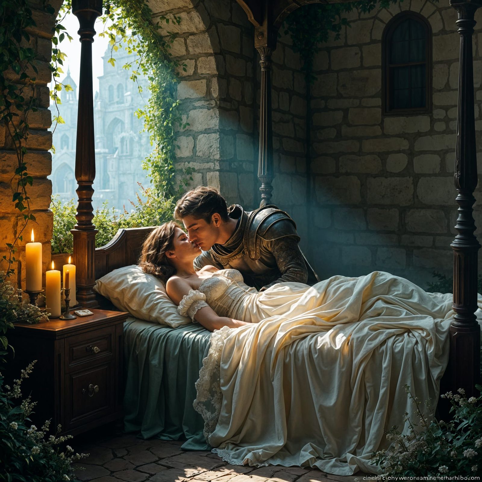Sleeping Beauty: Medieval Knight's Romantic Awakening