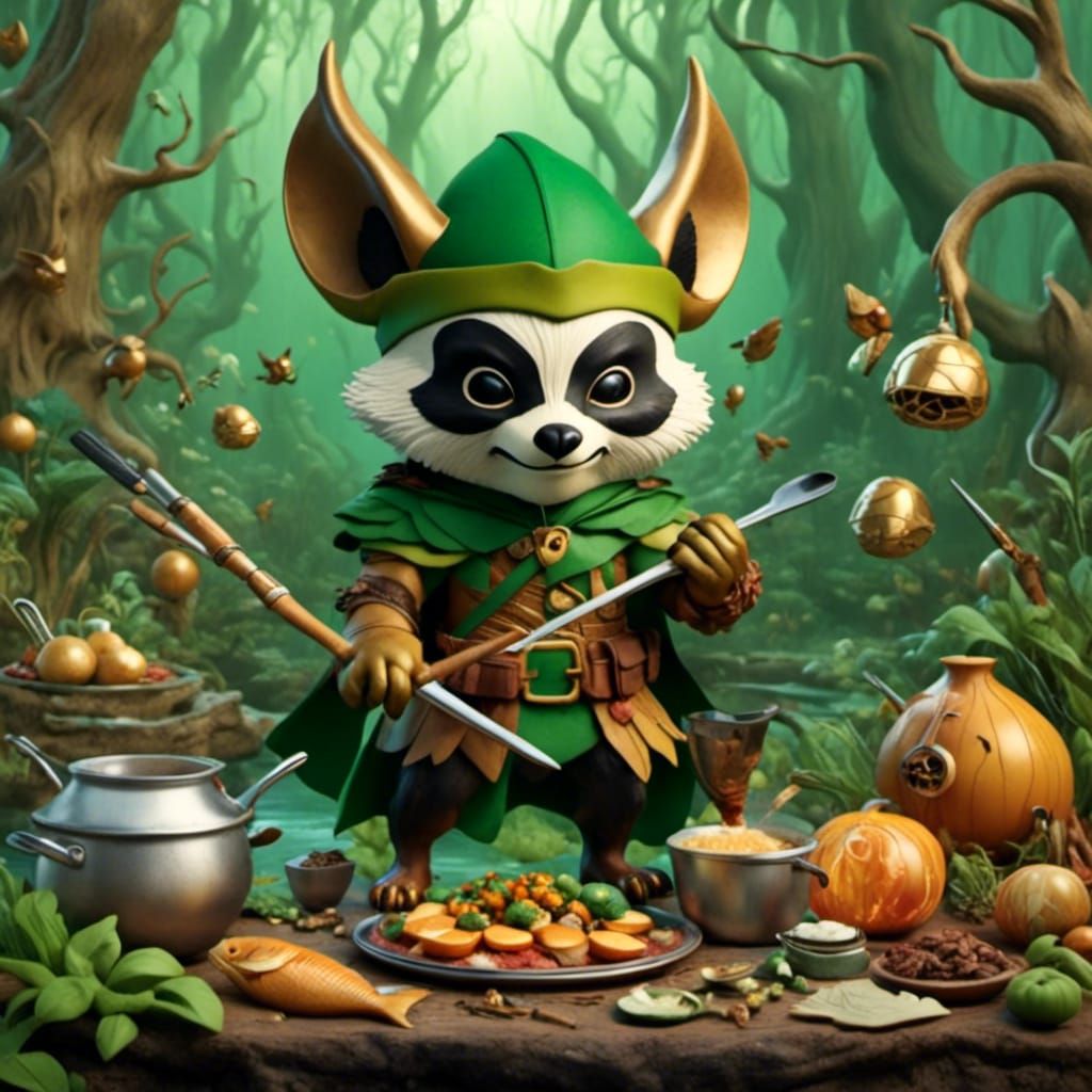 Wolverine as Robin Hood Cooking for Kits